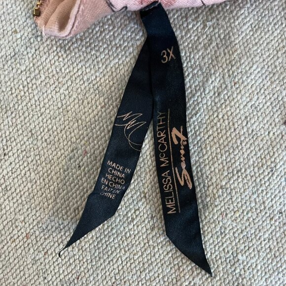 Melissa McCarthy Seven7 Plus-Size Pink Floral Peplum Tunic Sz 3x - Picture 5 of 7